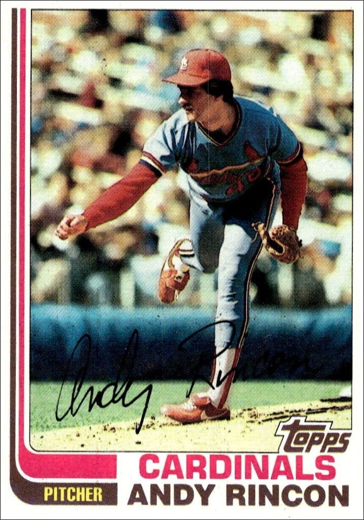 Andy Rincon 1982 Topps #135 Baseball Trading Card - Front 1982 Topps Andy Rincon #135 baseball trading card front