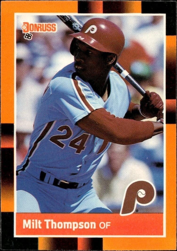 1988 Donruss Baseball's Best Milt Thompson #296 trading card
