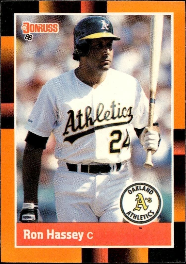 Ron Hassey 1988 Donruss Baseball's Best #302 Baseball Trading Card - Front 1988 Donruss Baseball's Best Ron Hassey #302 baseball trading card front