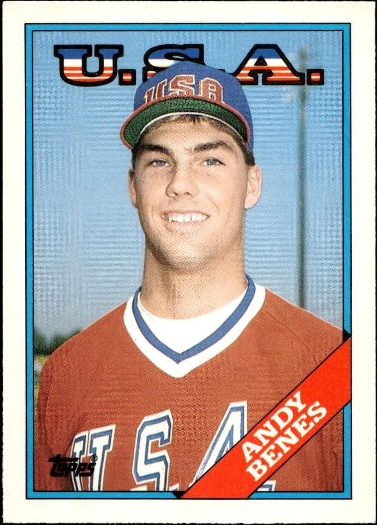 Andy Benes 1988 Topps Traded #14T Baseball Trading Card - Front 1988 Topps Traded Andy Benes #14T baseball trading card front