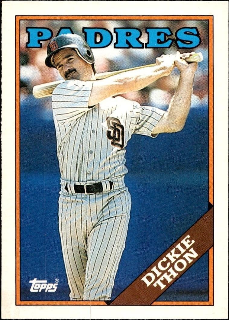 Dickie Thon 1988 Topps Traded #121T Baseball Trading Card - Front 1988 Topps Traded Dickie Thon #121T baseball trading card front