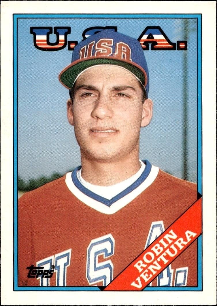 Robin Ventura 1988 Topps Traded #124T Baseball Trading Card - Front 1988 Topps Traded Robin Ventura #124T baseball trading card front