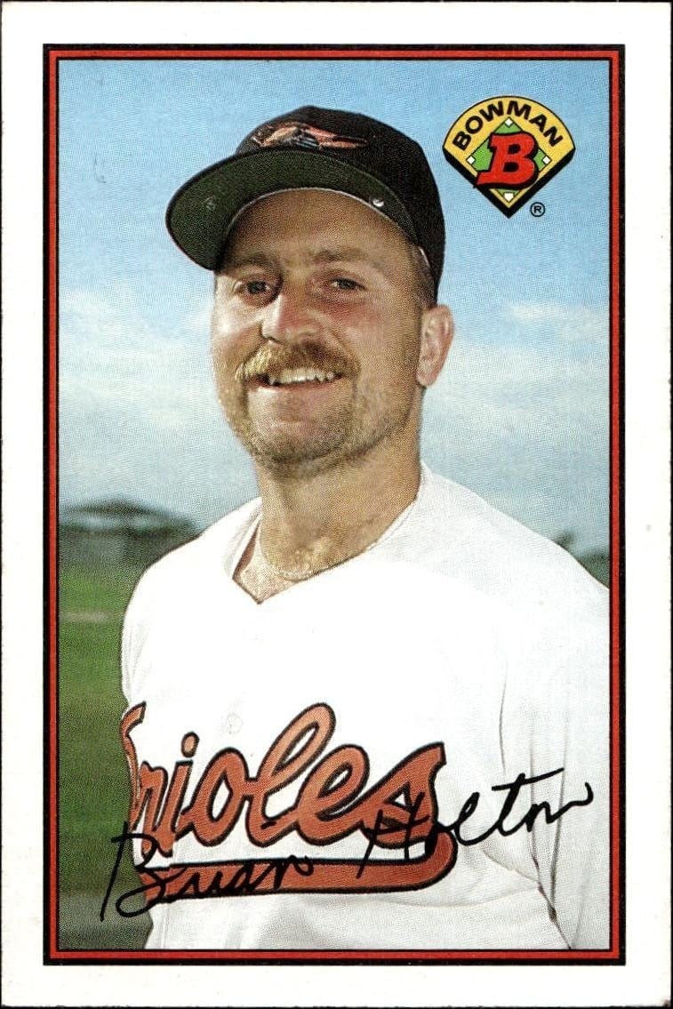 Brian Holton 1989 Bowman #2 Baseball Trading Card - Front 1989 Bowman Brian Holton #2 baseball trading card front
