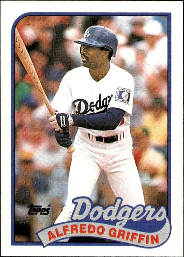 Alfredo Griffin 1989 Topps #62 Baseball Trading Card - Front 1989 Topps Alfredo Griffin #62 baseball trading card front