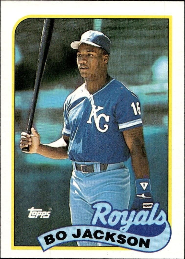 Bo Jackson 1989 Topps #540 Baseball Trading Card - Front 1989 Topps Bo Jackson #540 baseball trading card front