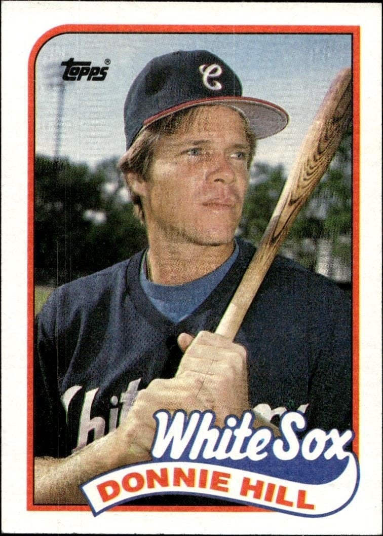 Donnie Hill 1989 Topps #512 Baseball Trading Card - Front 1989 Topps Donnie Hill #512 baseball trading card front