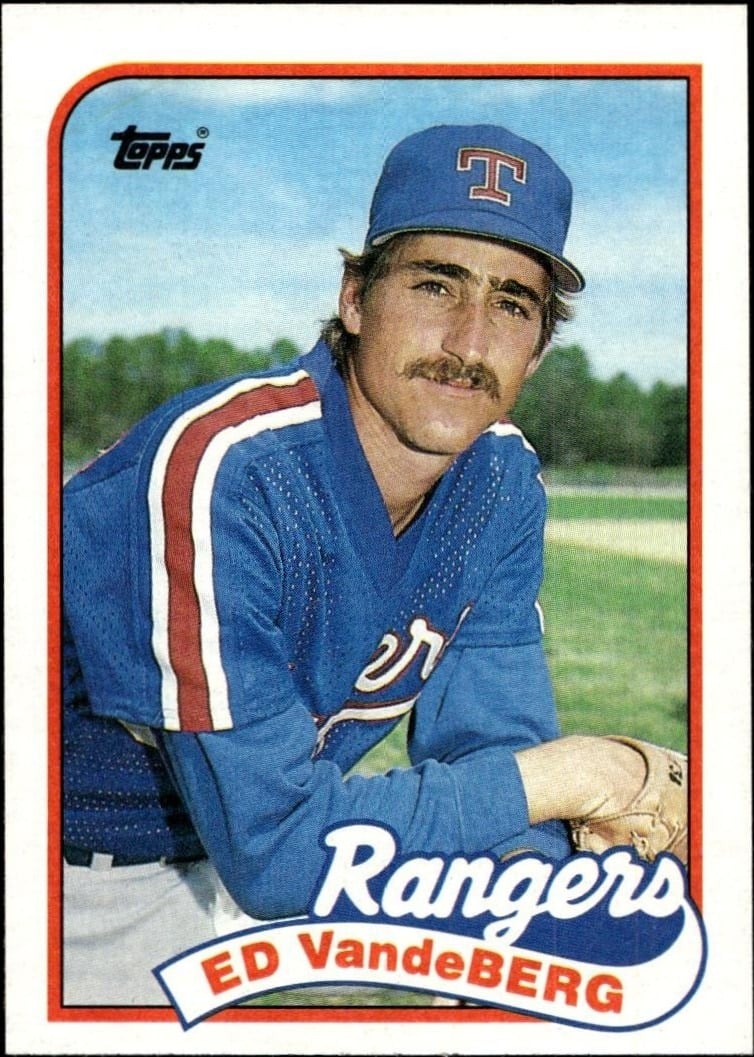 Ed Vande Berg 1989 Topps #242 Baseball Trading Card - Front 1989 Topps Ed Vande Berg #242 baseball trading card front