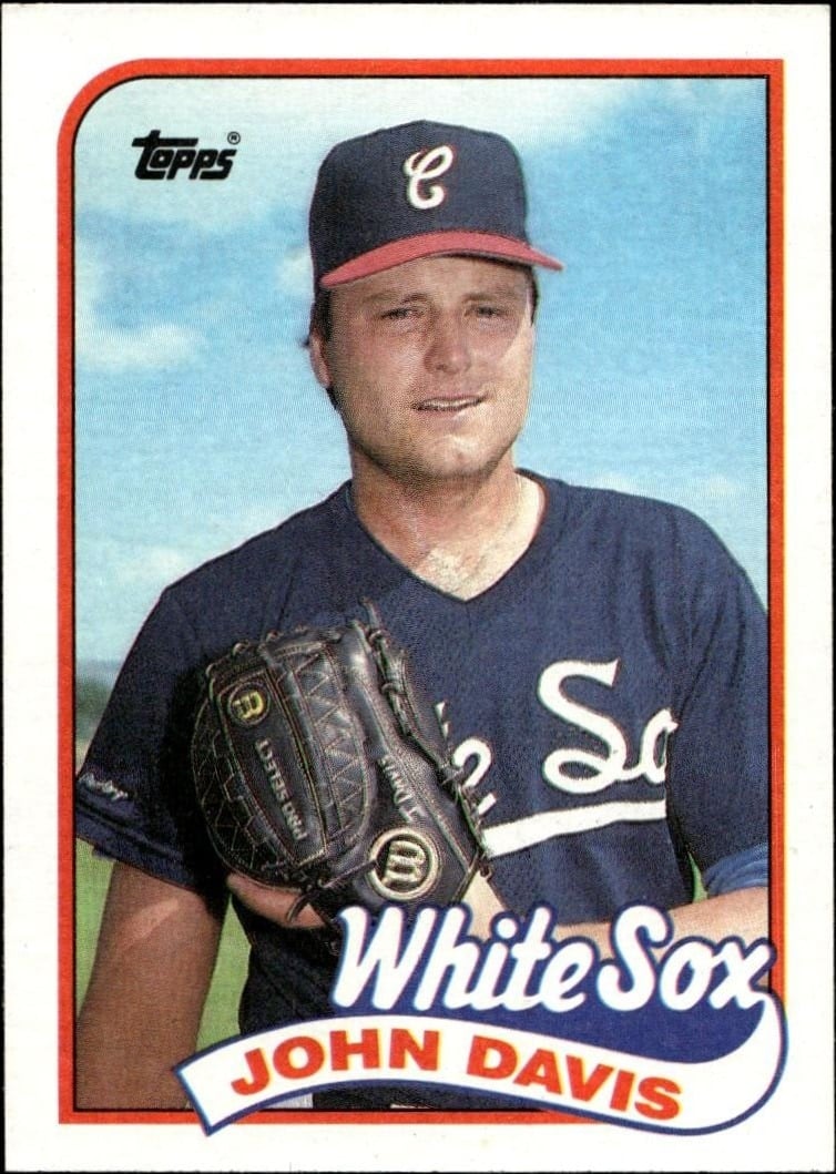 John Davis 1989 Topps #162 Baseball Trading Card - Front 1989 Topps John Davis #162 baseball trading card front
