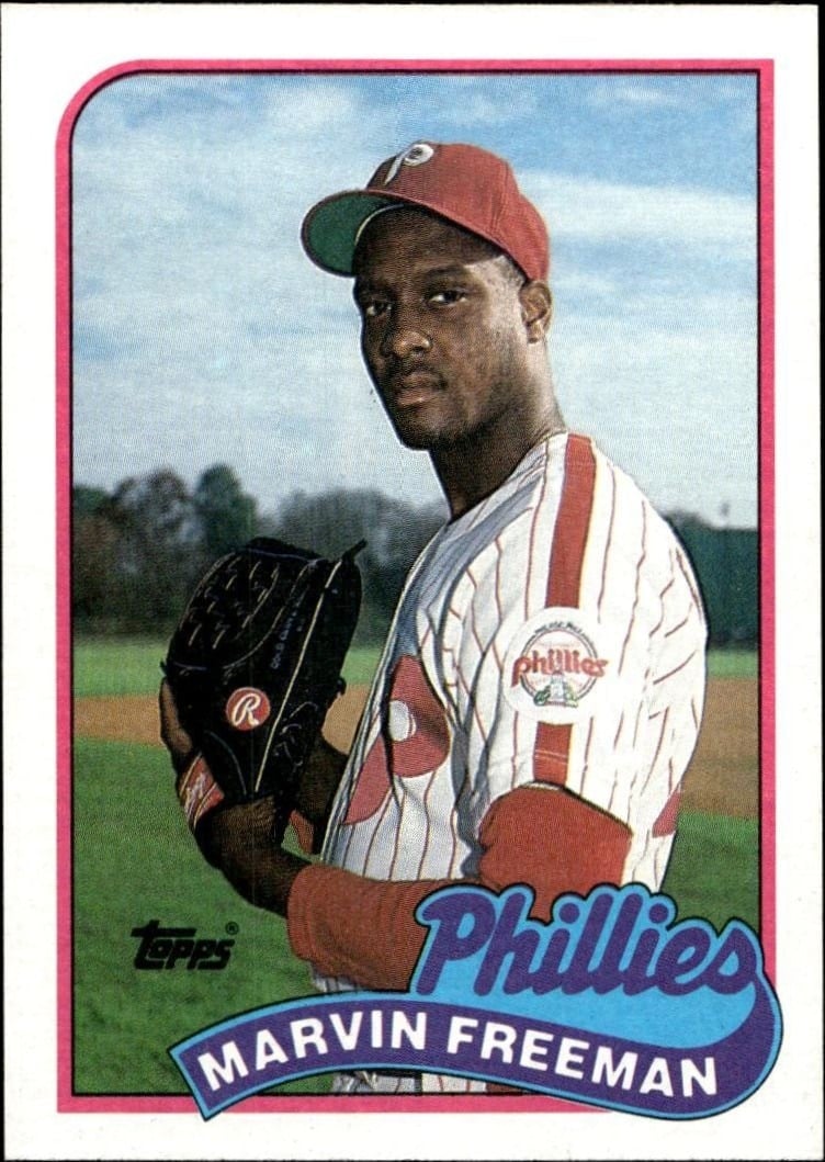 Marvin Freeman 1989 Topps #634 Baseball Trading Card - Front 1989 Topps Marvin Freeman #634 baseball trading card front