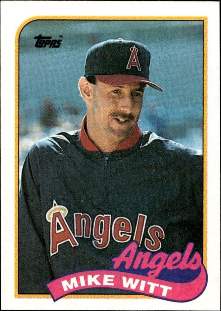 Mike Witt 1989 Topps #190 Baseball Trading Card - Front 1989 Topps Mike Witt #190 baseball trading card front
