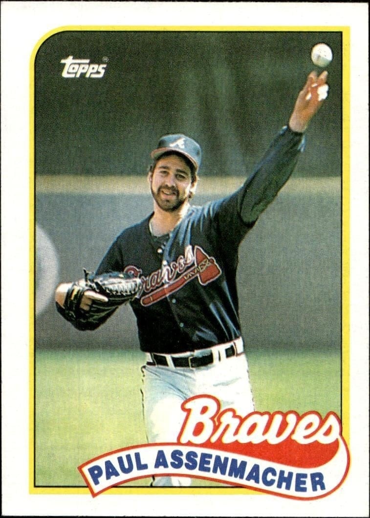 1989 Topps Paul Assenmacher #454 trading card