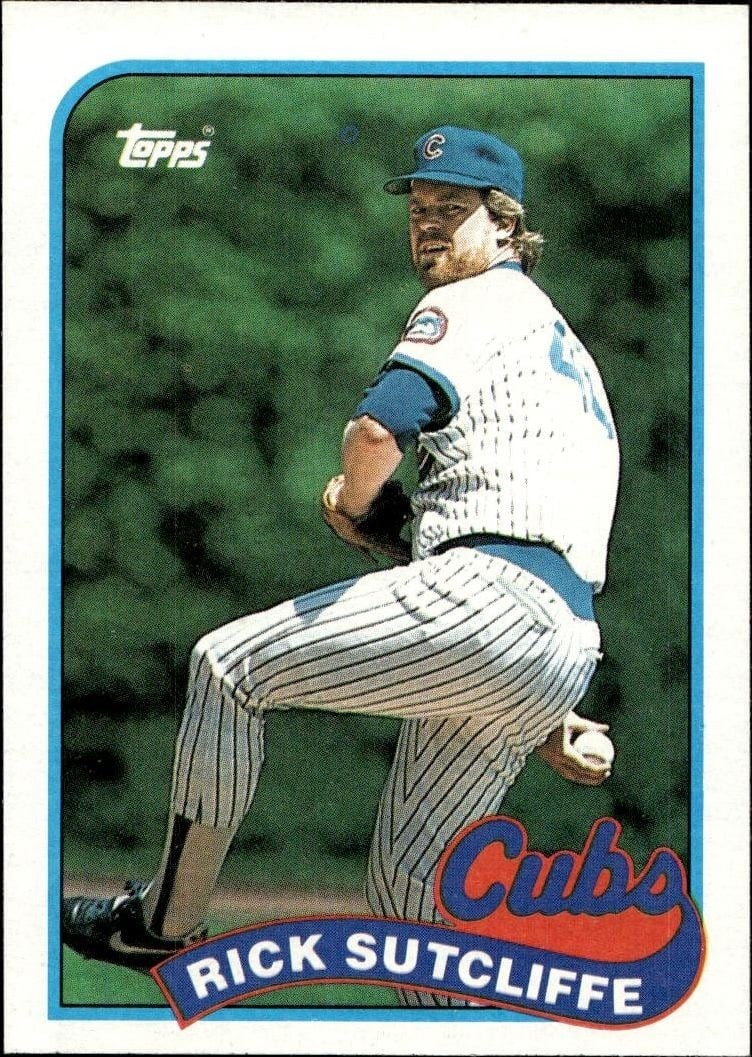 Rick Sutcliffe 1989 Topps #520 Baseball Trading Card - Front 1989 Topps Rick Sutcliffe #520 baseball trading card front
