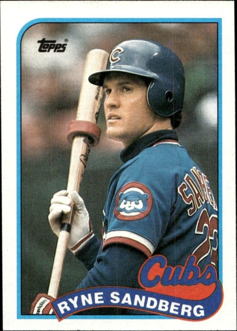 Ryne Sandberg 1989 Topps #360 Baseball Trading Card - Front 1989 Topps Ryne Sandberg #360 baseball trading card front