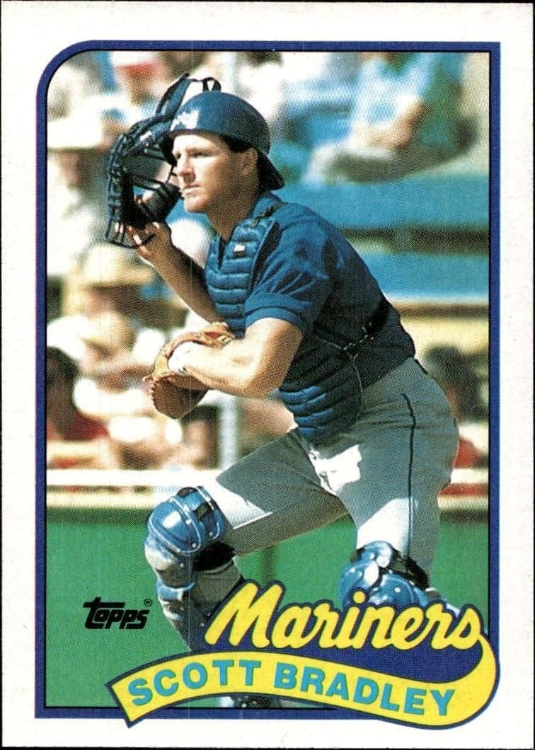 Scott Bradley 1989 Topps #279 Baseball Trading Card - Front 1989 Topps Scott Bradley #279 baseball trading card front