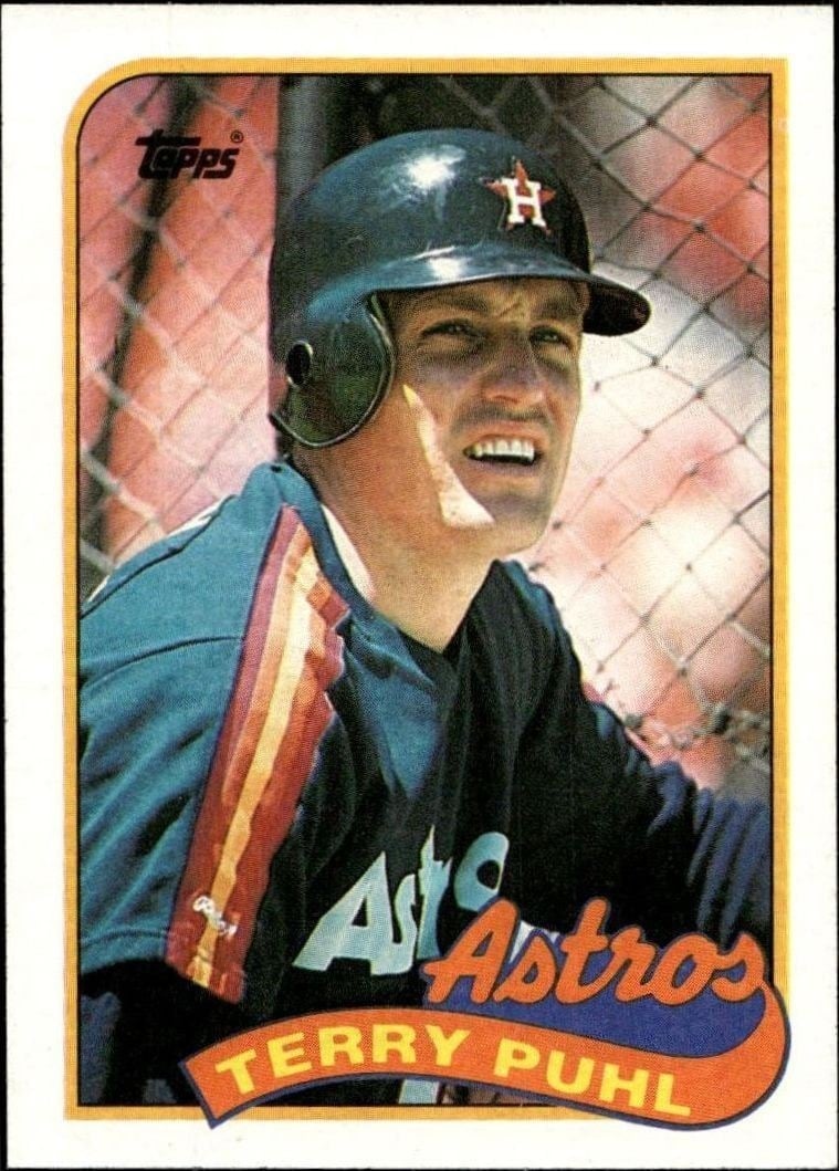 Terry Puhl 1989 Topps #119 Baseball Trading Card - Front 1989 Topps Terry Puhl #119 baseball trading card front