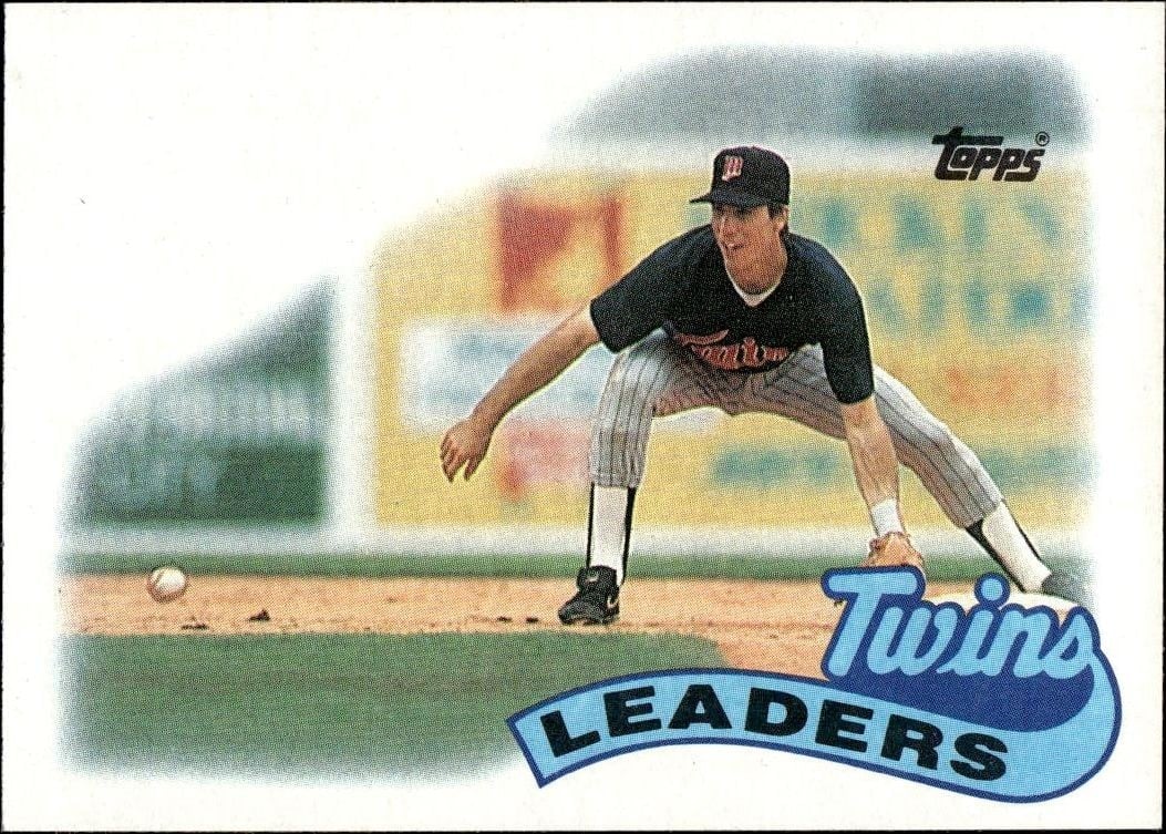 Twins Leaders 1989 Topps #429 Baseball Trading Card - Front 1989 Topps Twins Leaders #429 baseball trading card front