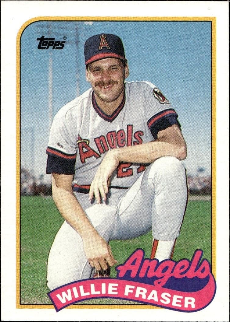 Willie Fraser 1989 Topps #679 Baseball Trading Card - Front 1989 Topps Willie Fraser #679 baseball trading card front