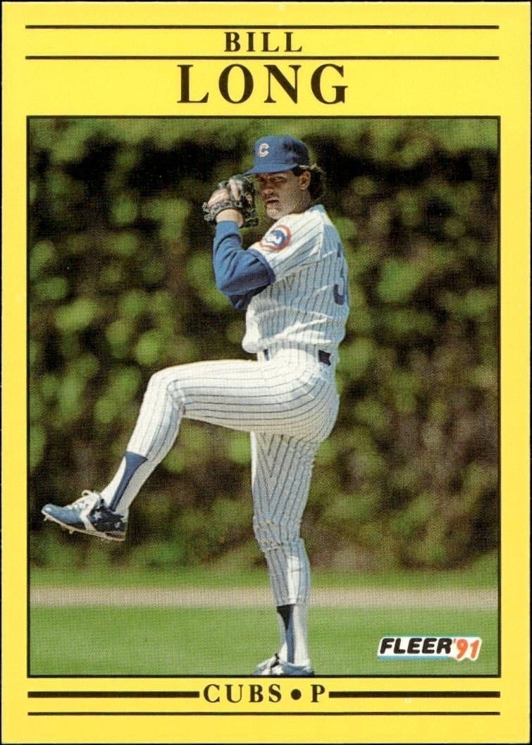 Bill Long 1991 Fleer #425 Baseball Trading Card - Front 1991 Fleer Bill Long #425 baseball trading card front