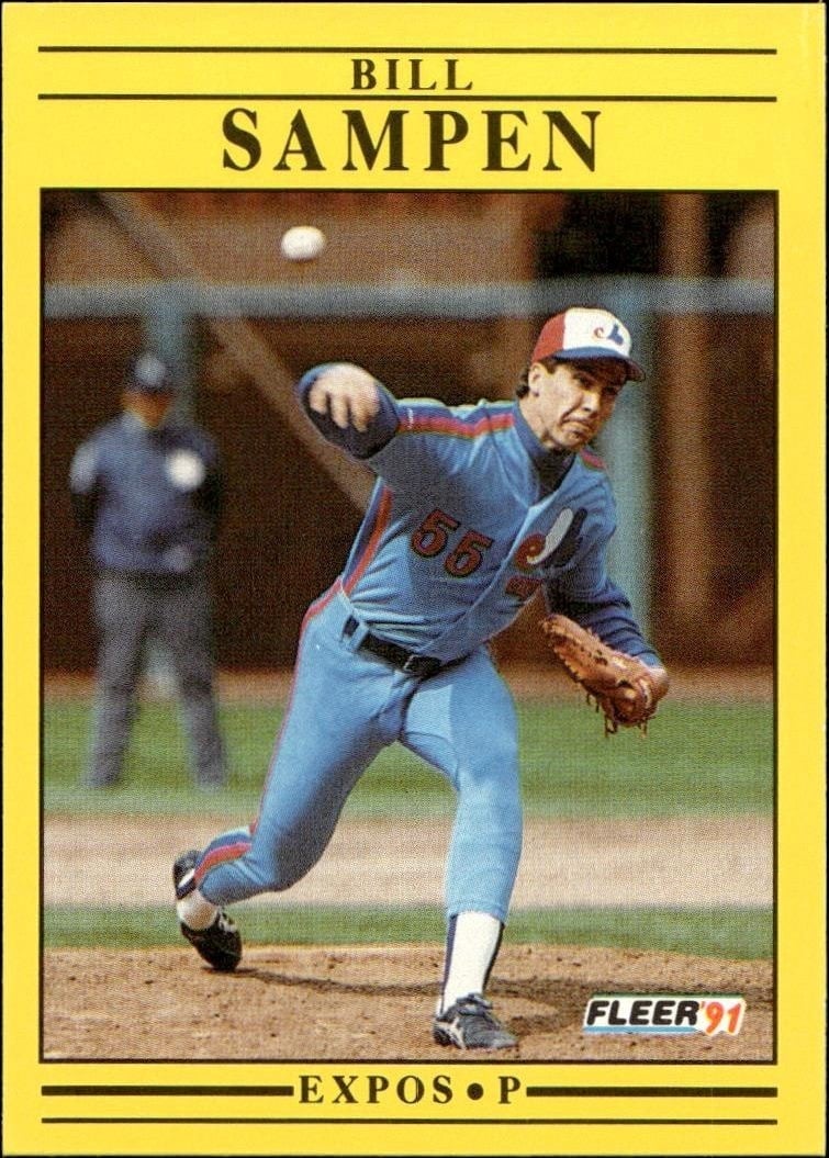 Bill Sampen 1991 Fleer #247 Baseball Trading Card - Front 1991 Fleer Bill Sampen #247 baseball trading card front
