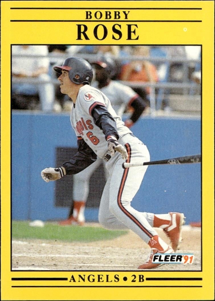 Bobby Rose 1991 Fleer #324 Baseball Trading Card - Front 1991 Fleer Bobby Rose #324 baseball trading card front