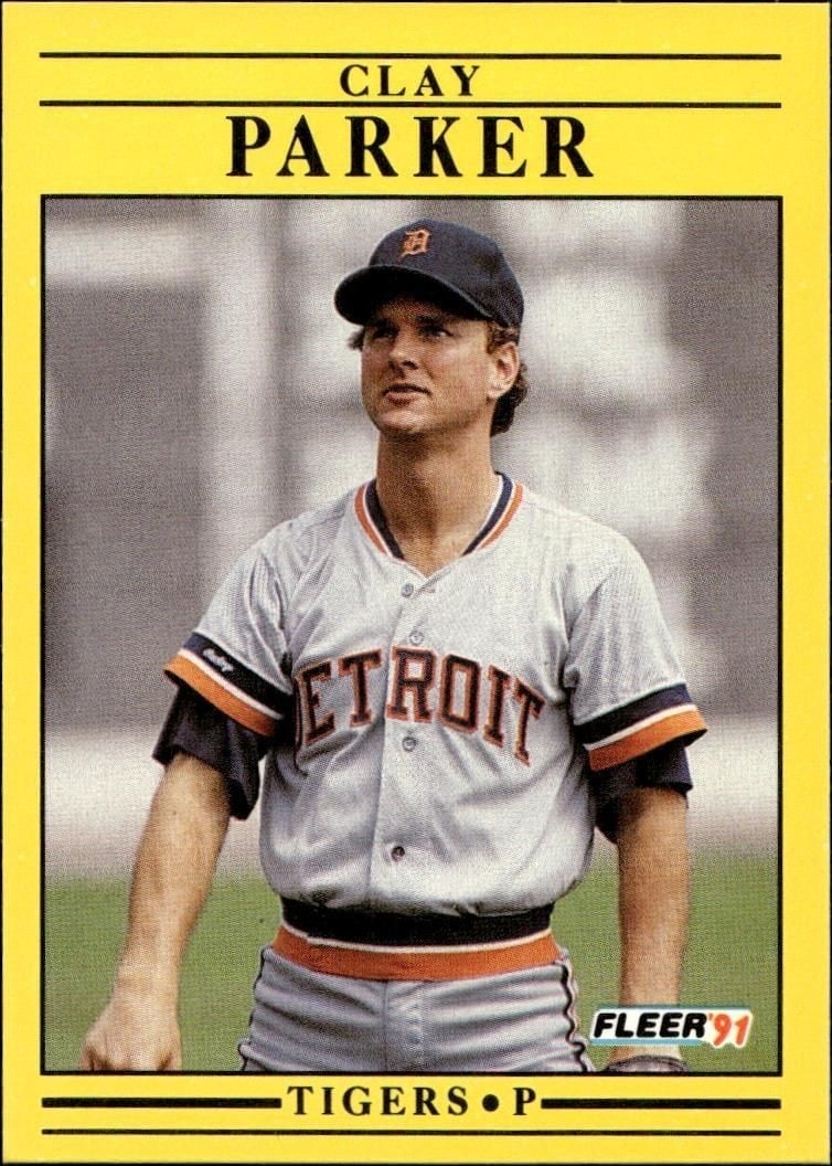 Clay Parker 1991 Fleer #346 Baseball Trading Card - Front 1991 Fleer Clay Parker #346 baseball trading card front