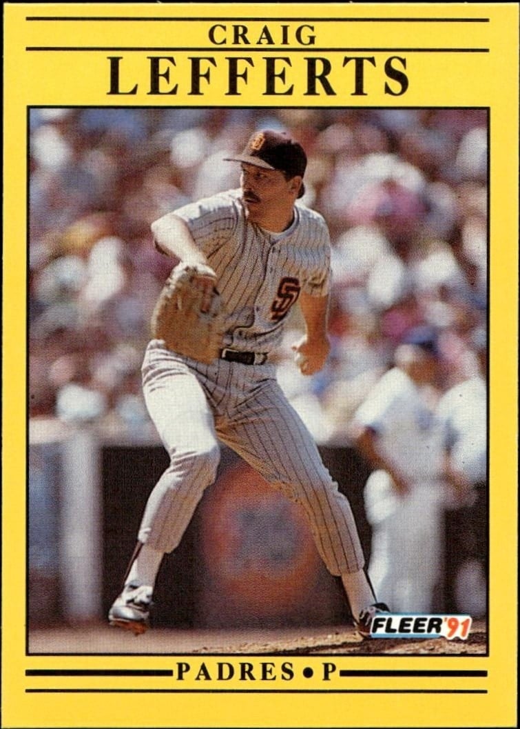Craig Lefferts 1991 Fleer #534 Baseball Trading Card - Front 1991 Fleer Craig Lefferts #534 baseball trading card front
