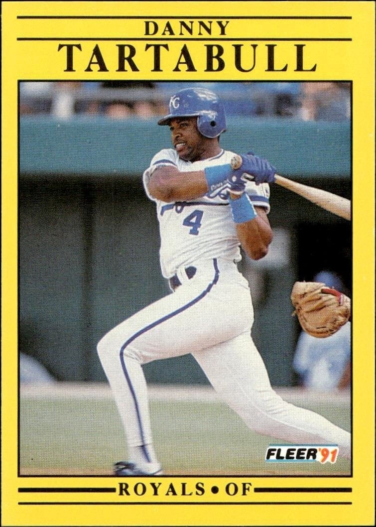 Danny Tartabull 1991 Fleer #572 Baseball Trading Card - Front 1991 Fleer Danny Tartabull #572 baseball trading card front