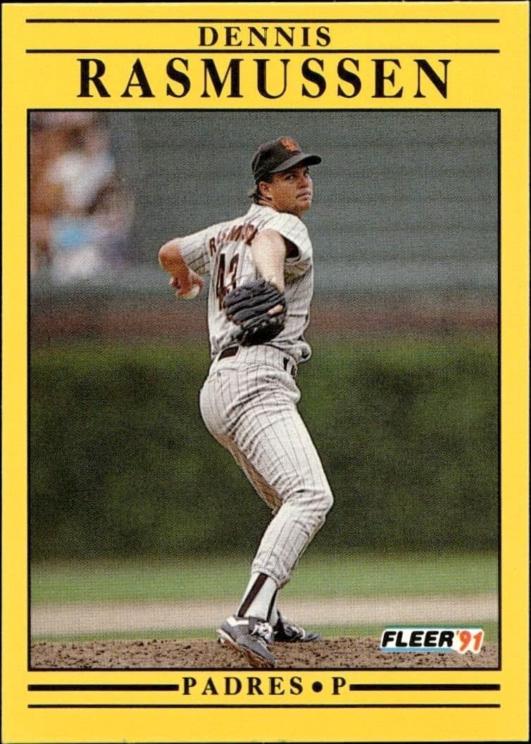 1991 Fleer Dennis Rasmussen #539 trading card