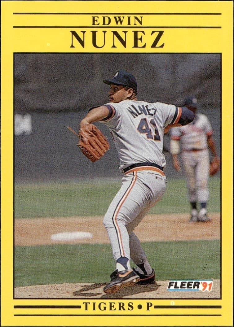 1991 fleer Edwin Nunez