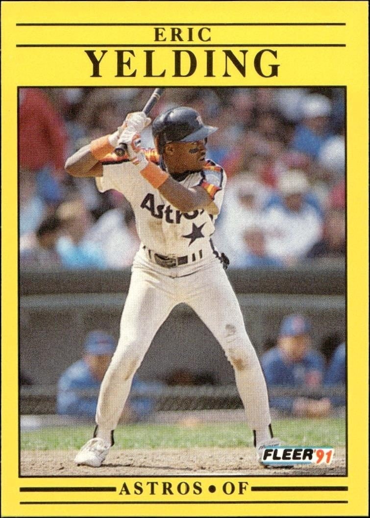 Eric Yelding 1991 Fleer #520 Baseball Trading Card - Front 1991 Fleer Eric Yelding #520 baseball trading card front