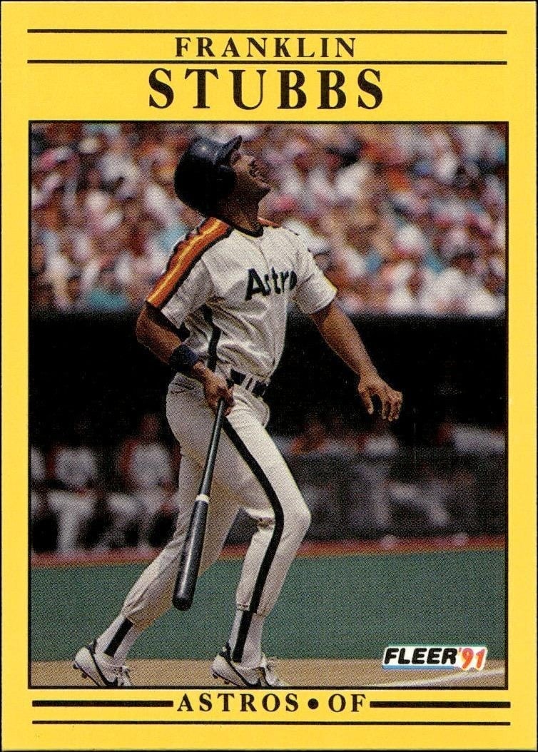 Franklin Stubbs 1991 Fleer #518 Baseball Trading Card - Front 1991 Fleer Franklin Stubbs #518 baseball trading card front