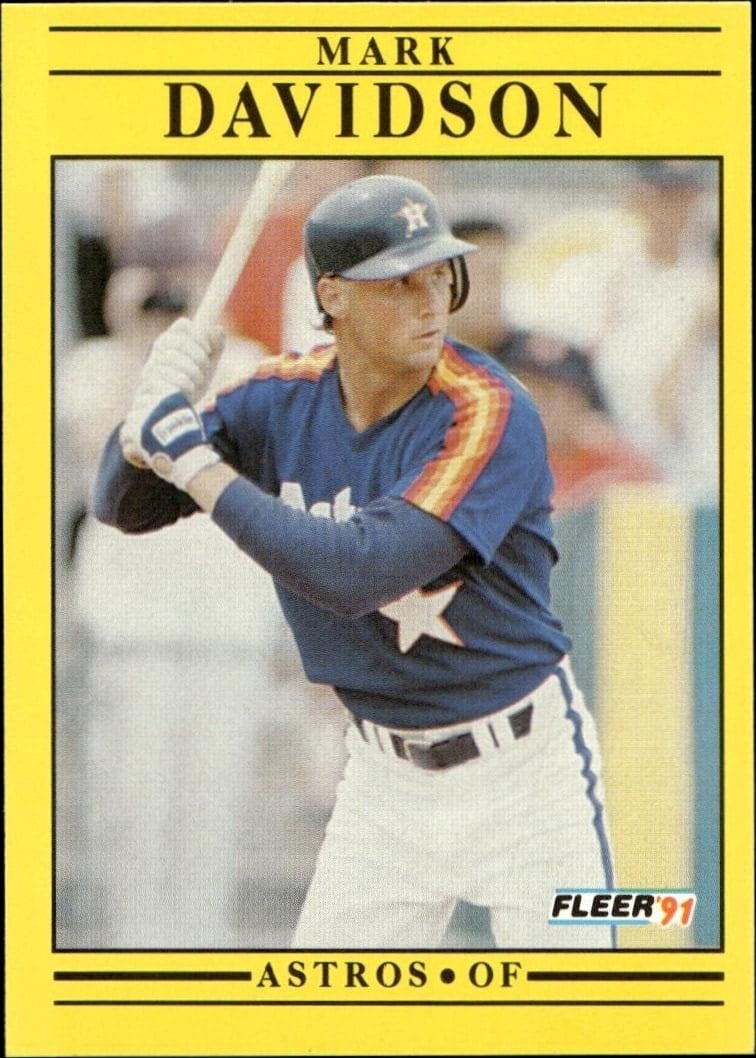 Mark Davidson 1991 Fleer #504 Baseball Trading Card - Front 1991 Fleer Mark Davidson #504 baseball trading card front