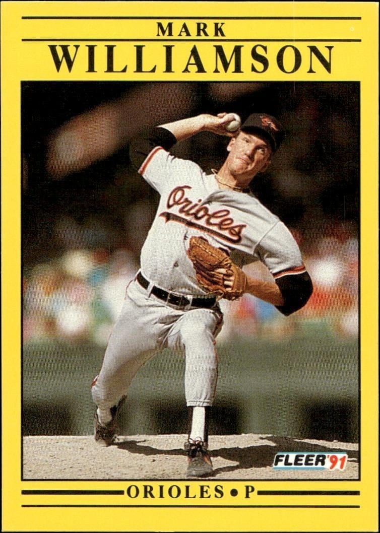 Mark Williamson 1991 Fleer #495 Baseball Trading Card - Front 1991 Fleer Mark Williamson #495 baseball trading card front