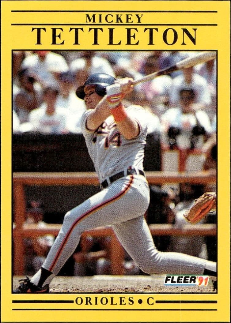 1991 fleer Mickey Tettleton