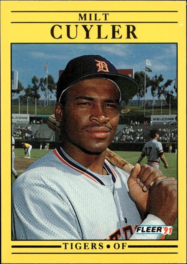 Milt Cuyler 1991 Fleer #334 Baseball Trading Card - Front 1991 Fleer Milt Cuyler #334 baseball trading card front