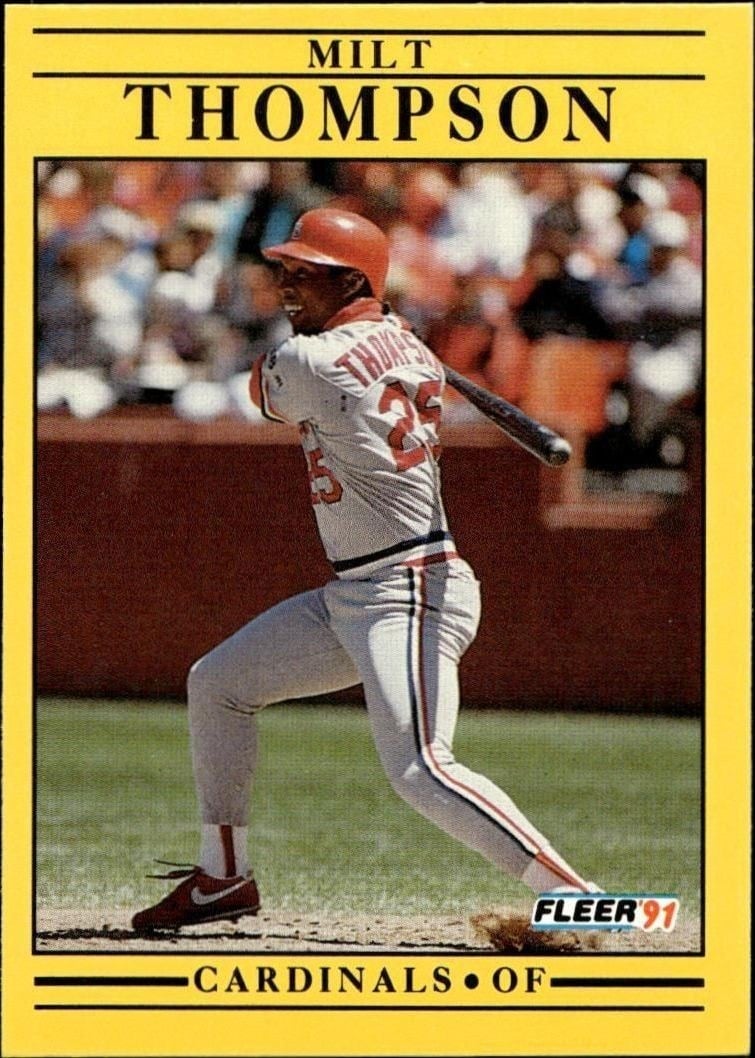 1991 Fleer Milt Thompson #649 trading card