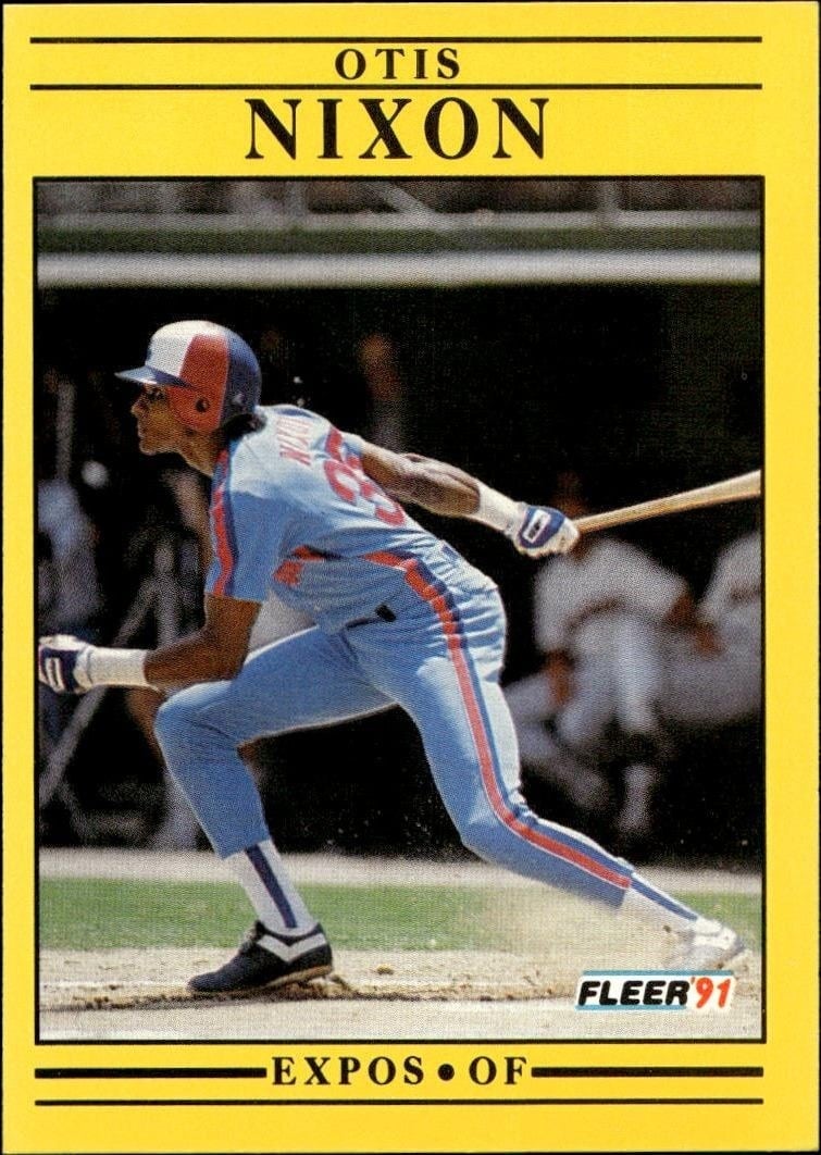 Otis Nixon 1991 Fleer #241 Baseball Trading Card - Front 1991 Fleer Otis Nixon #241 baseball trading card front