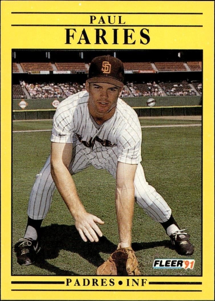 Paul Faries 1991 Fleer #528 Baseball Trading Card - Front 1991 Fleer Paul Faries #528 baseball trading card front