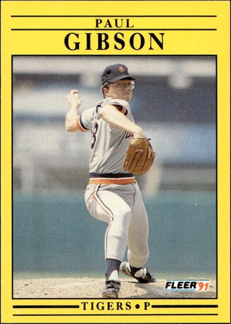 Paul Gibson 1991 Fleer #337 Baseball Trading Card - Front 1991 Fleer Paul Gibson #337 baseball trading card front