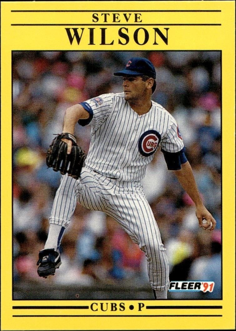 Steve Wilson 1991 Fleer #440 Baseball Trading Card - Front 1991 Fleer Steve Wilson #440 baseball trading card front