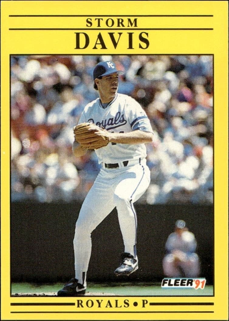 1991 Fleer Storm Davis #556 trading card