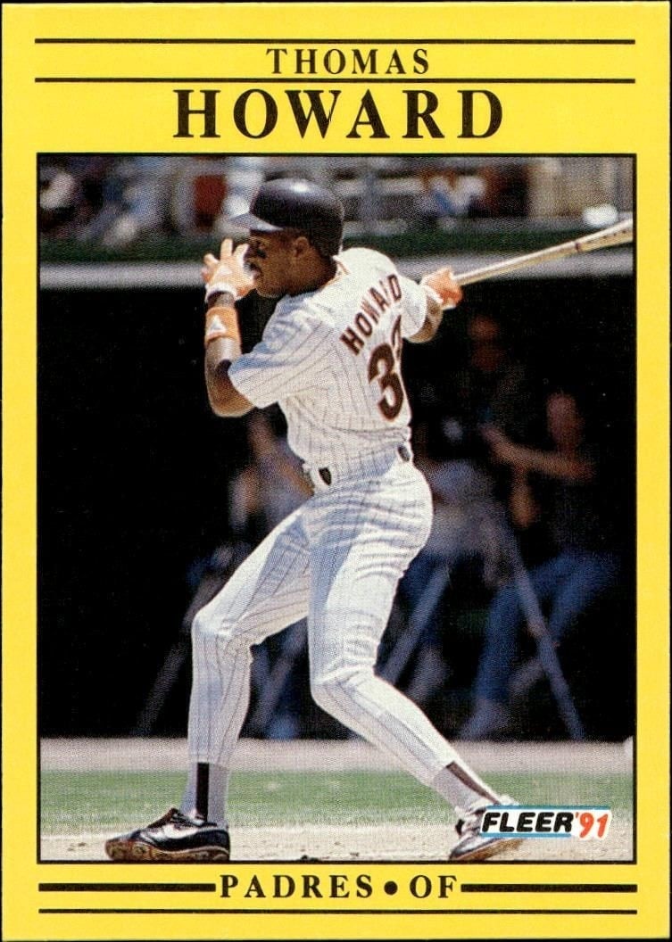 Thomas Howard 1991 Fleer #532 Baseball Trading Card - Front 1991 Fleer Thomas Howard #532 baseball trading card front
