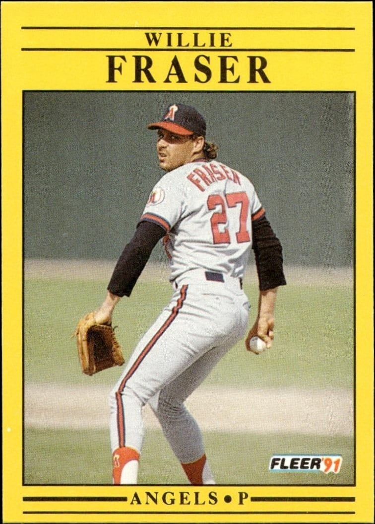 Willie Fraser 1991 Fleer #314 Baseball Trading Card - Front 1991 Fleer Willie Fraser #314 baseball trading card front