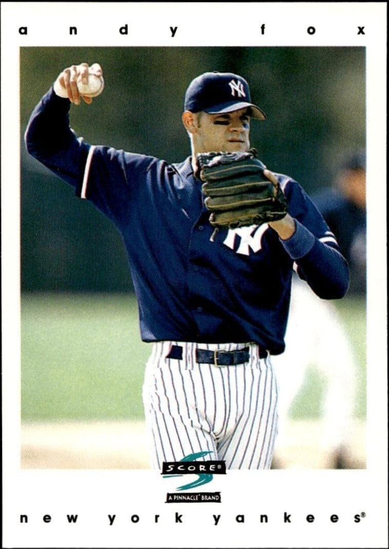 Andy Fox 1997 Pinnacle Score #15 Baseball Trading Card - Front 1997 Pinnacle Score Andy Fox #15 baseball trading card front