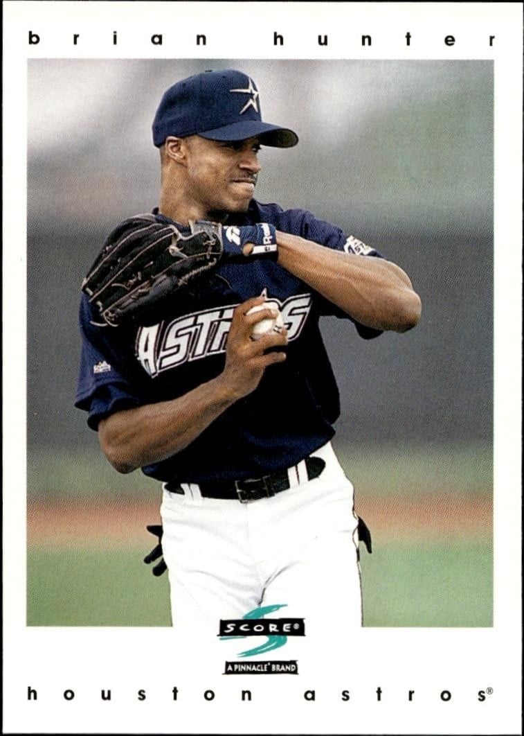Brian Hunter 1997 Pinnacle Score #140 Baseball Trading Card - Front 1997 Pinnacle Score Brian Hunter #140 baseball trading card front