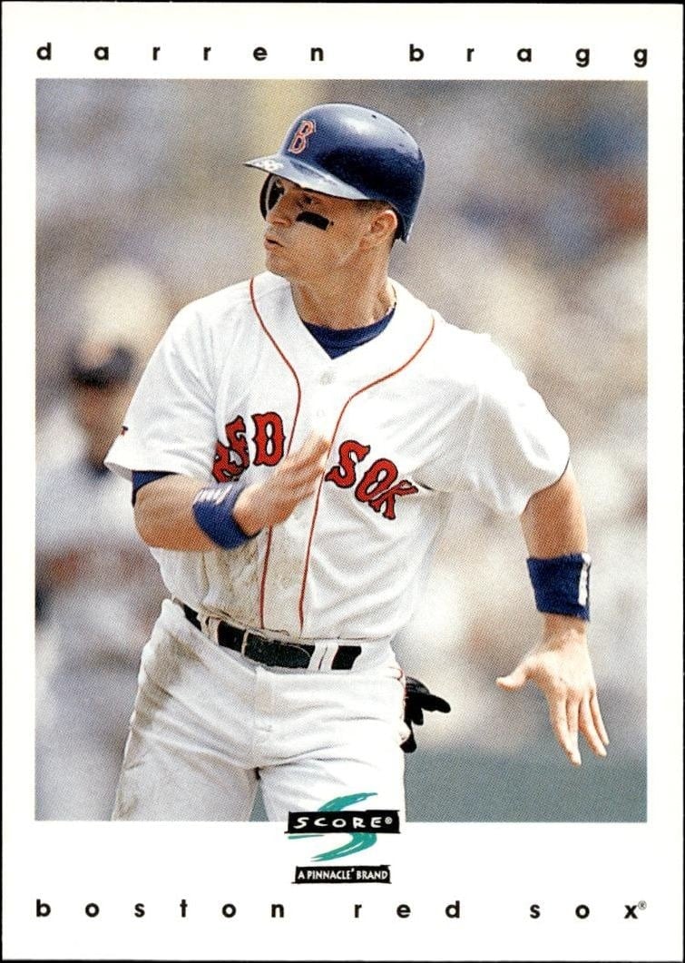 Darren Bragg 1997 Pinnacle Score #9 Baseball Trading Card - Front 1997 Pinnacle Score Darren Bragg #9 baseball trading card front