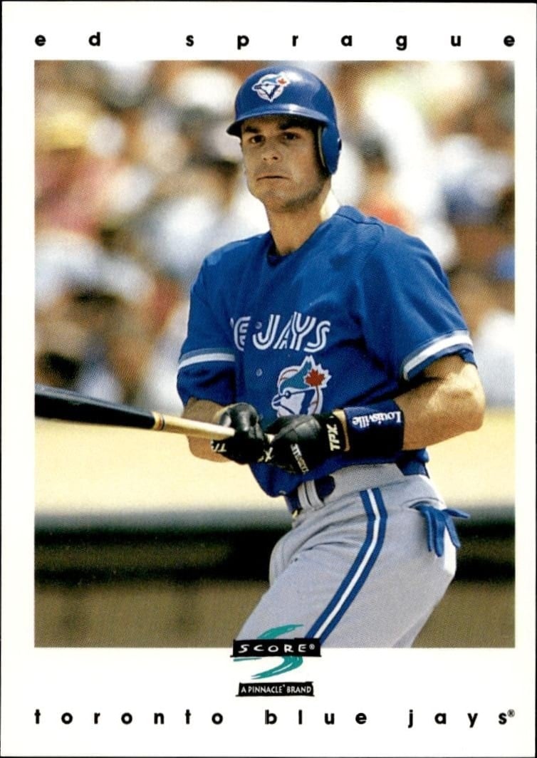 Ed Sprague 1997 Pinnacle Score #275 Baseball Trading Card - Front 1997 Pinnacle Score Ed Sprague #275 baseball trading card front