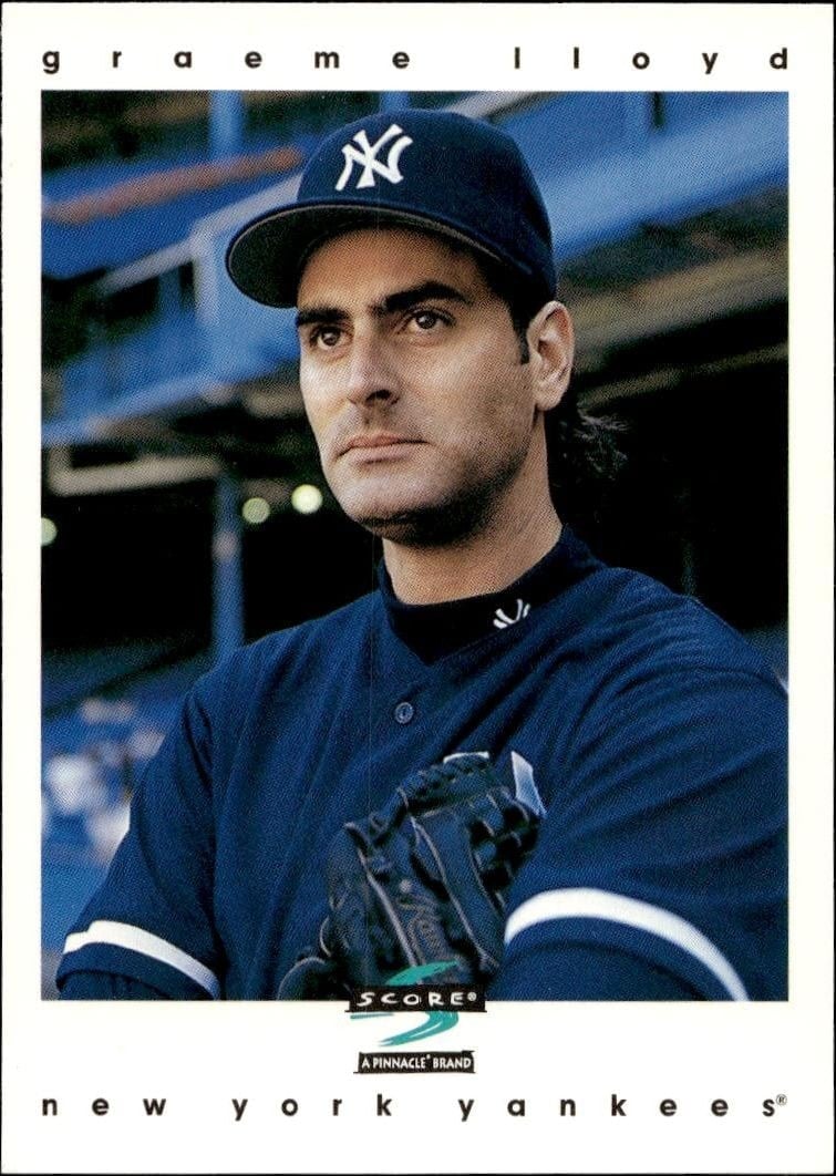 Graeme Lloyd 1997 Pinnacle Score #443 Baseball Trading Card - Front 1997 Pinnacle Score Graeme Lloyd #443 baseball trading card front