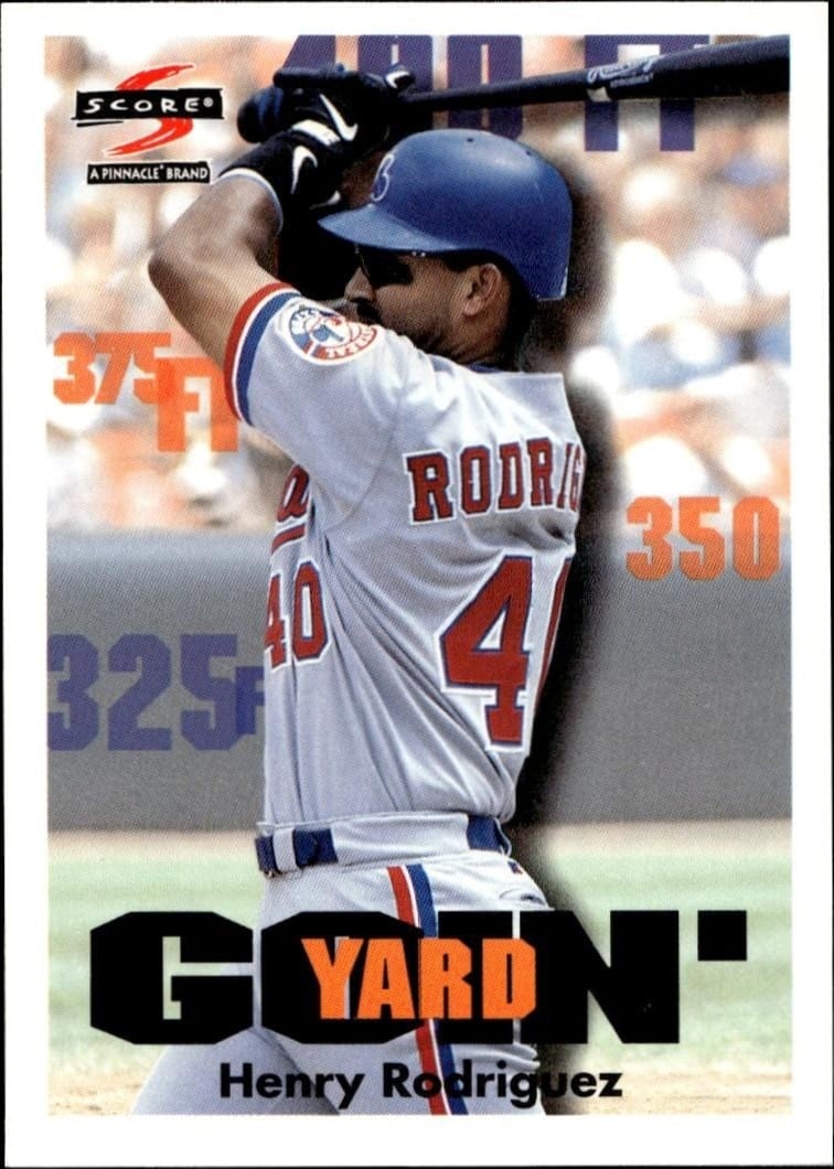Henry Rodriguez 1997 Pinnacle Score #HR517 Baseball Trading Card - Front 1997 Pinnacle Score Henry Rodriguez #HR517 baseball trading card front