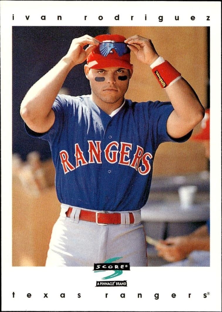Ivan Rodriguez 1997 Pinnacle Score #12 Baseball Trading Card - Front 1997 Pinnacle Score Ivan Rodriguez #12 baseball trading card front